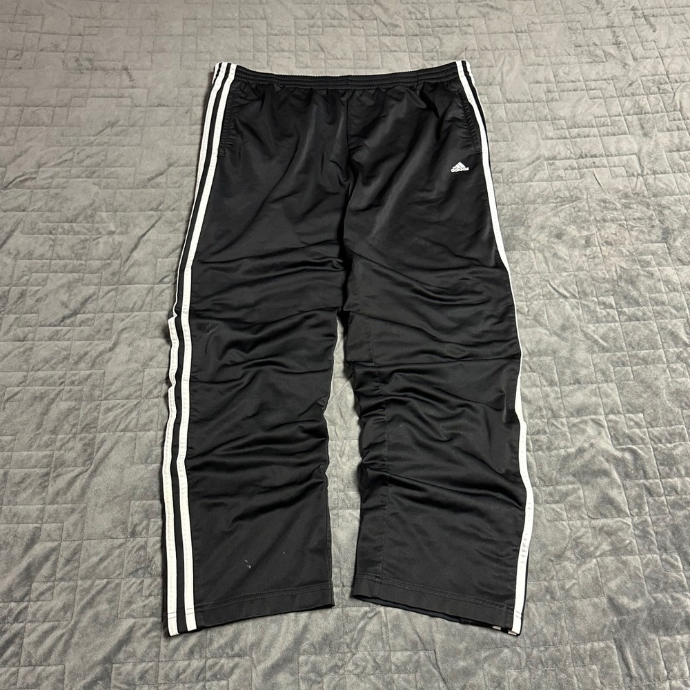 Vintage 90s‎ y2k Adidas Striped Button Tear Away Baggy Sweatpants